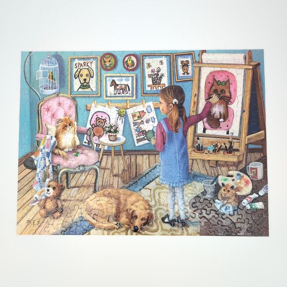 Bits and Pieces 300 Large Piece "The Artist" by Brooke Faulder Jigsaw Puzzle GUC - Picture 1 of 13